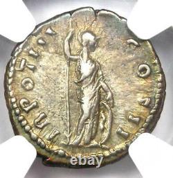 Marcus Aurèle Ar Denarius Silver Roman Coin 161-80 Ad. Certifié Ngc Choice Vf