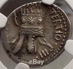 Mark Antony 36 Av. Pièce De Monnaie Romaine En Argent Tiara Ngc Certifié Par Le Conquérant Arménien