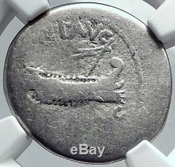 Mark Antony Ex Jules César Legion VI Ferrata 32bc Argent Romaine Monnaie Ngc I81802