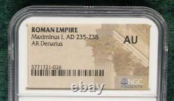 Maximinus I Empire Romain Ar Denarius, J.-c. 235-238 Ngc Au, Pièce Ancienne, Au