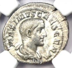 Maximus Ar Denarius Pièce Romaine D'argent 235-238 Ad Certifié Ngc Au