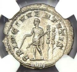 Maximus Ar Denarius Silver Roman Coin 235-238 Ad Certifié Ngc Choice Au