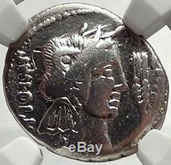 Metellus Scipion Ennemi De Jules César 47bc Antique Romain Silver Coin Ngc I68751