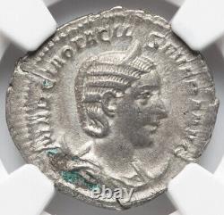 NGC AU Otacilia Severa 244-249, Épouse de Philippe Ier l'Arabe, Empire romain, Denier de monnaie.