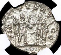 NGC AU Valerian I 253-260 AD Empire romain, pièce de monnaie en argent Caesar Bi Double Denarius