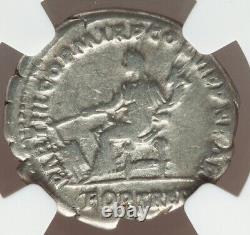 NGC Ch F Trajan César 98-117 ap. J.-C., Empire romain AR Denier, pièce d'argent de Rome