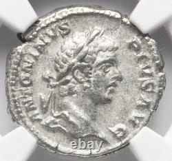 NGC Ch VF Caracalla 198-217 AD, pièce de monnaie en denier de l'Empire romain, MARS LEGIONNAIRE