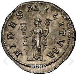 NGC Ch XF Maximinus I 235-238 AD, Pièce de monnaie du Denier de l'Empire romain de César, HAUTE QUALITÉ