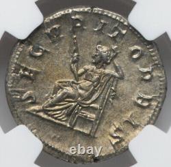 NGC Ch XF Philippe Ier l'Arabe 244-249, pièce de monnaie romaine en argent double denier de Rome