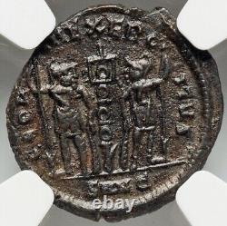NGC MS Constantin II César Empire romain 337-340 après J.-C. Bi Nummus Coin, Top Pop