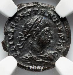 NGC MS Constantin II, Fils de Constantin Empire romain 337-361 après J.-C. Pièce de monnaie Bi Nummus