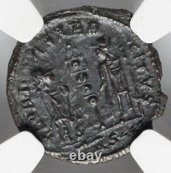 NGC MS Constantin II, Fils de Constantin Empire romain 337-361 après J.-C. Pièce de monnaie Bi Nummus