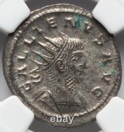 NGC MS Gallienus 253-268 Empire Romain AD Double Denarius Coin, POPULATION SUPÉRIEURE