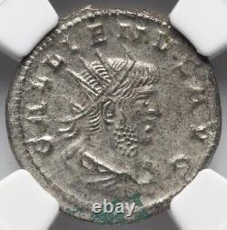 NGC MS Gallienus 253-268 Empire romain AD Double Denarius Coin, POPULATION TOP