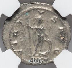 NGC MS Gallienus 253-268 Empire romain AD Double Denarius Coin, VIRTUS sur l'avers