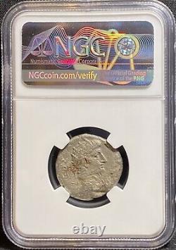 NGC Néron & Tibère Empire Romain Égypte, Alexandrie 54-68 après J.-C. Pièce de monnaie en tétradrachme en argent