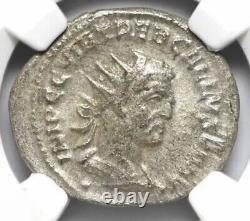 NGC VF Treb Gallus 251-253 AD, Empire romain Rome Pièce d'argent AR Double Denarius