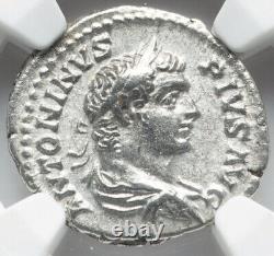 NGC XF Caracalla 198-217 AD Empire romain César Rome Denarius Coin, LEGIONNAIRE 	 <br/> <br/>(Note: The abbreviation 'NGC' stands for Numismatic Guaranty Corporation, a third-party coin grading service.)