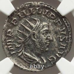 NGC XF Philippe Ier 244-249 apr. J.-C., Empire romain, Denier Coin JEUX SAECULAIRES ÉLÉPHANT