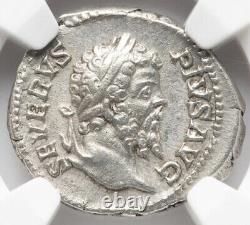 NGC XF Sept Severus 193-211 AD, Empire Romain Empereur de Rome, pièce de monnaie VICTOIRE ANGEL
