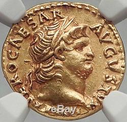 Nero 67ad Rome 1910 Pedigree Authentique Ancien Romain Or Pièce De Monnaie Aureus Ngc Au