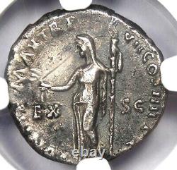 Nero AR Denarius Pièce de monnaie romaine ancienne en argent 54-68 après J.-C. Certifiée NGC Choice VF