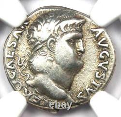 Nero Ar Denarius Roman Silver Coin 54-68 Ad Certifié Ngc Vf 5/5 Strike