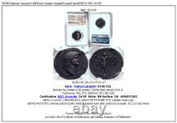 Nero Authentique Ancient 64ad Rome Véritable Original Roman Coin Genius Ngc I81819