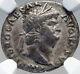Nero Authentique Ancient Rome 64ad Originale Argent Monnaie Romaine Avec Jupiter Ngc I82639