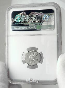 Nero Authentique Ancient Rome 64ad Véritable Denier D'argent Roman Coin Ngc I80516