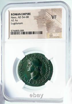 Nero Authentique Antique Authentique Original 66ad Pièce Romaine Securitas Ngc I86389