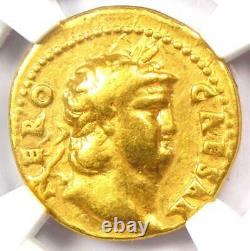 Nero Av Aureus Gold Ancient Roman Coin 54-68 Ad Certifié Ngc Vf (très Beau)