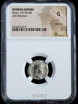Nero Ngc G Roman Coins, 54-68. L'ar Denarius. A836