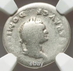 Ngc Ag Domitian 81-96 Ad Empire Romain César Ar Denarius Pièce D'argent, Rare