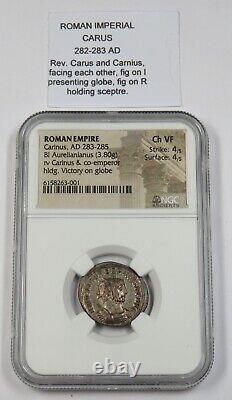 Ngc Anciens Ch Vf Roman Empire Ad 283-285 Carus & Carnius Coin #33367a