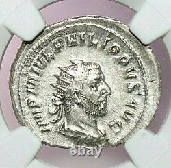 Ngc Au Roman Coins Philip I, 244-249. Ar Double-denarius. Max/031