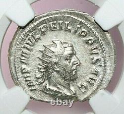 Ngc Au Roman Coins Philip I, 244-249. Ar Double-denarius. Max/031