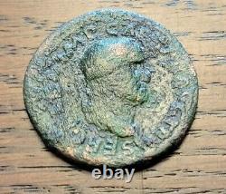 Ngc Bronze Comme Pièce, Rare Empereur Romain Galba, 68 69 Ad, Graded Fine