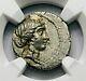 Ngc Ch Au 3 / 5-4 / 5 Jules César 48-46bc Superbe Rare Denarius Romain Silver Coin