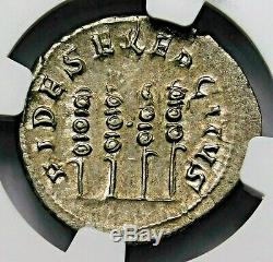 Ngc Ch Au. Philippe I. Superbe Double-denier. Rome Antique Pièce D'argent