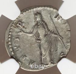 Ngc Ch Vf Empire Romain Faustina Sr L'ancien 138-140/1 Ar Denarius Silver Coin