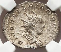 Ngc Ch Vf Empire Romain Valérien II 256-258ad Bi Double Denarius Rare Pièce D'argent
