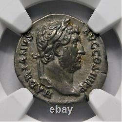 Ngc Ch Vf. Hadrien (117-138 A.p.) Superbe Denarius. Pièce Antique Romaine D’argent