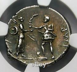 Ngc Ch Xf 5 / 5-4 / 5 Pompey Jr Exquis Scarce Denier République Romaine Silver Coin