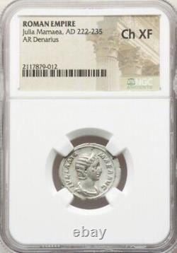 Ngc Ch Xf Empire Romain Julia Mamaea, J.-c. 222-235 Ar Denarius Silver Coin Rare