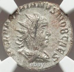 Ngc Ch Xf Empire Romain Valérien II 256-258 Ad Double Denarius Rare Argent Pièce