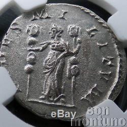 Ngc Choice Ch-au Postumus Pièce De Monnaie D'argent En Bi Double Denarius Romain Antique 260-269ad