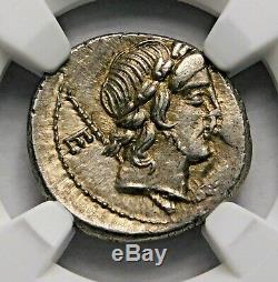 Ngc Ms 4 / 5-4 / 5. P. Crepusius. Denier Superbe. République Romaine Silver Coin