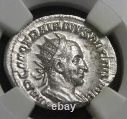Ngc Ms Empire Romain Ad 249-251 Trajan Decius Ar Double-denarius Nice Unc Pièce
