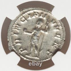 Ngc Ms Roman Empire Philip II 247-249 Ad Ar Double Denarius Silver Coin, Rare